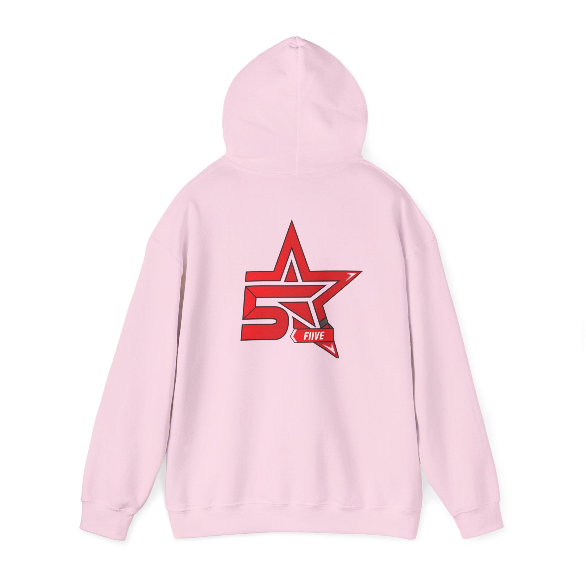 Star '5ive' Logo Hoodie — Red Retro Athletic Pullover