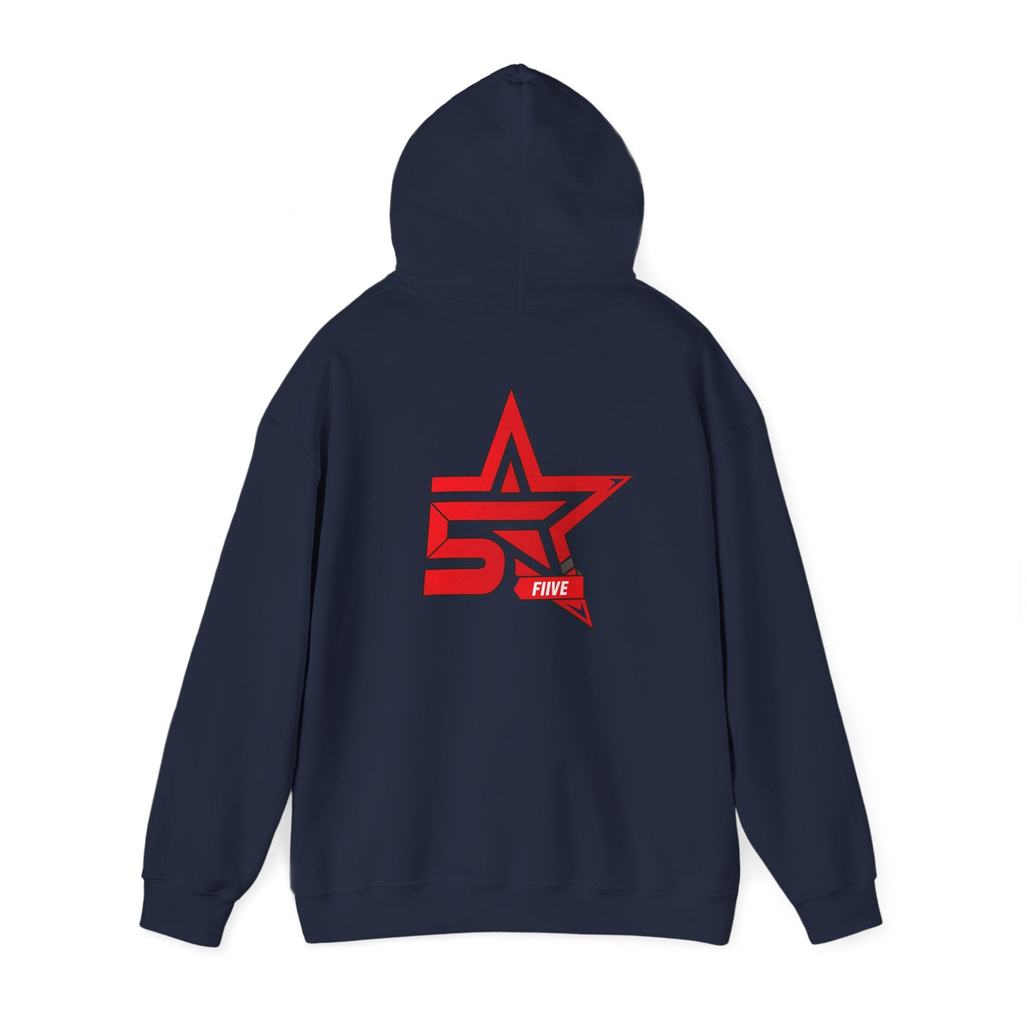 Star '5ive' Logo Hoodie — Red Retro Athletic Pullover