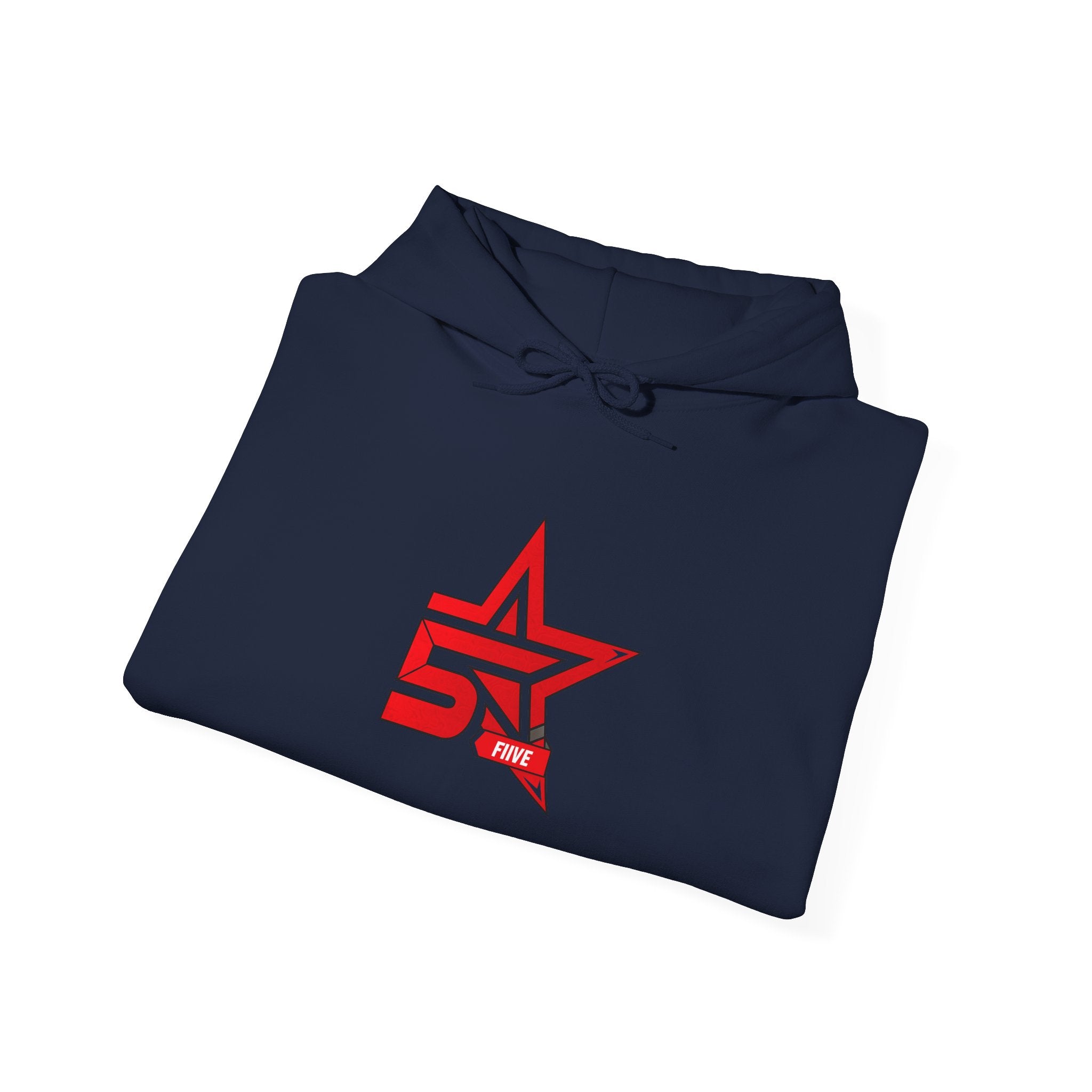 Star '5ive' Logo Hoodie — Red Retro Athletic Pullover