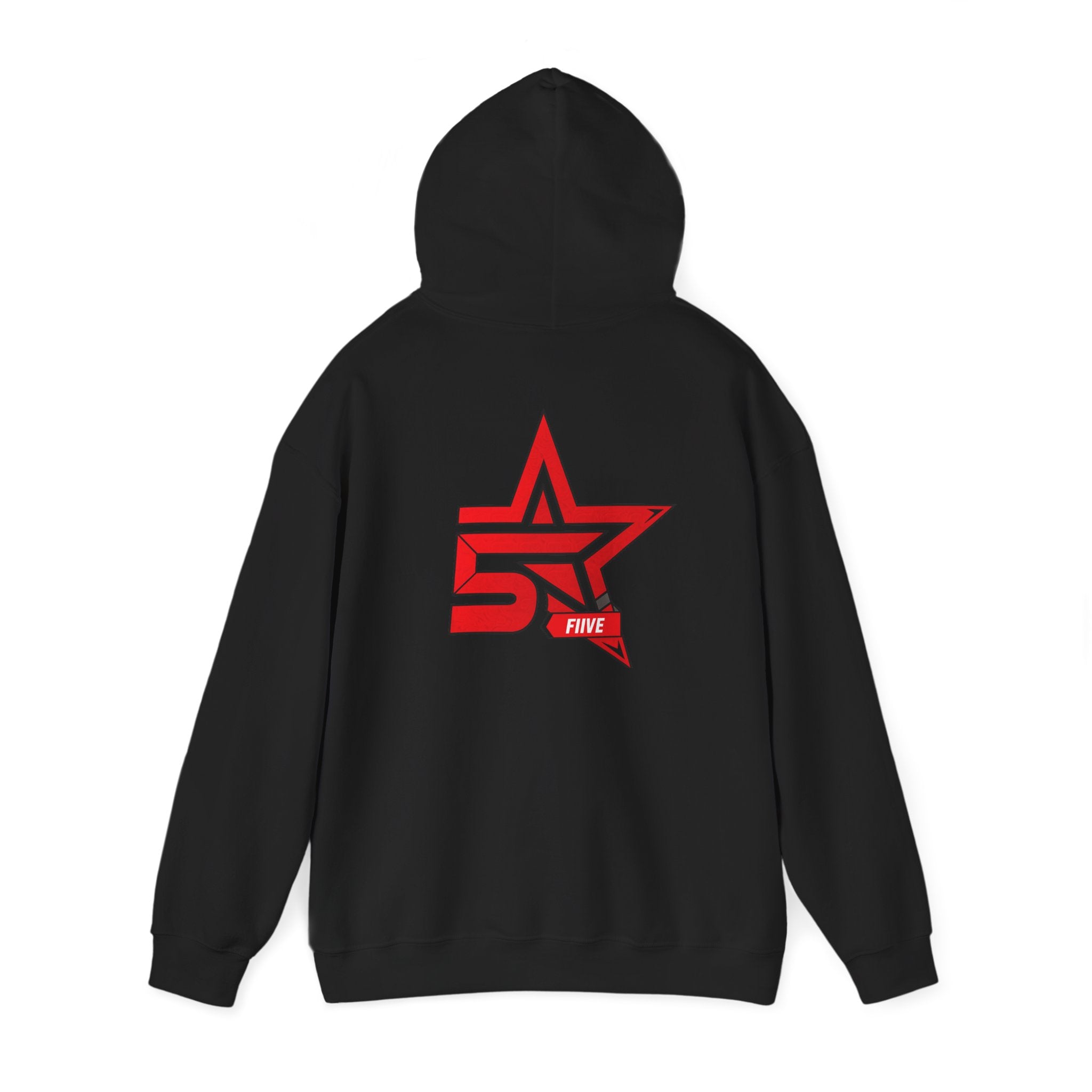 Star '5ive' Logo Hoodie — Red Retro Athletic Pullover